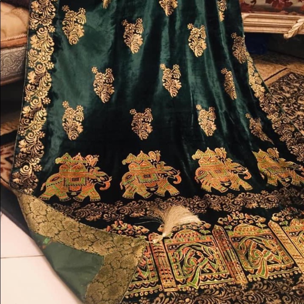 Velvet Embroidered shawls - Picture 7 of 8